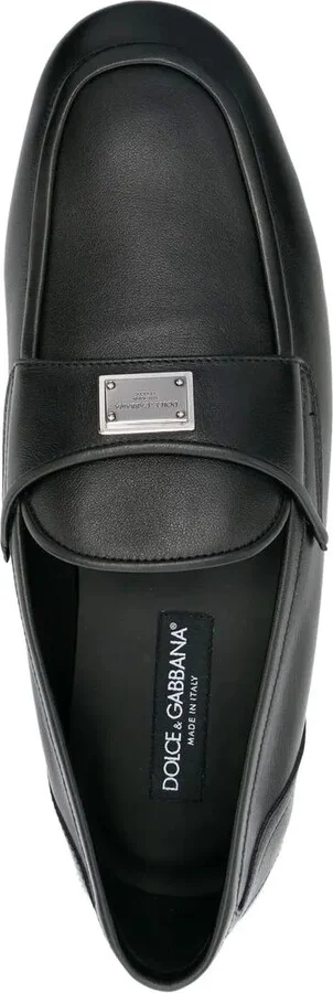 Logo-Plaque Leather Loafers - Image 4