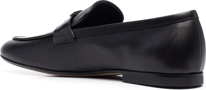 Logo-Plaque Leather Loafers - Image 3