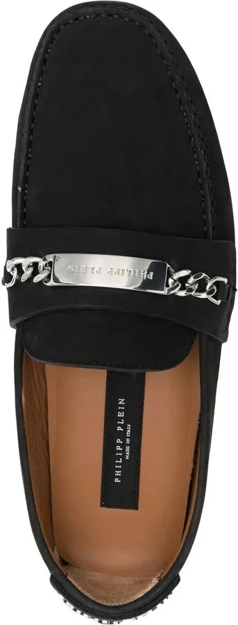Logo-Plaque Leather Loafers - Image 4