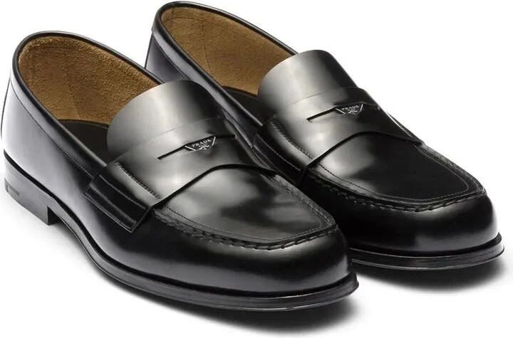Logo-Plaque Leather Loafers - Image 2