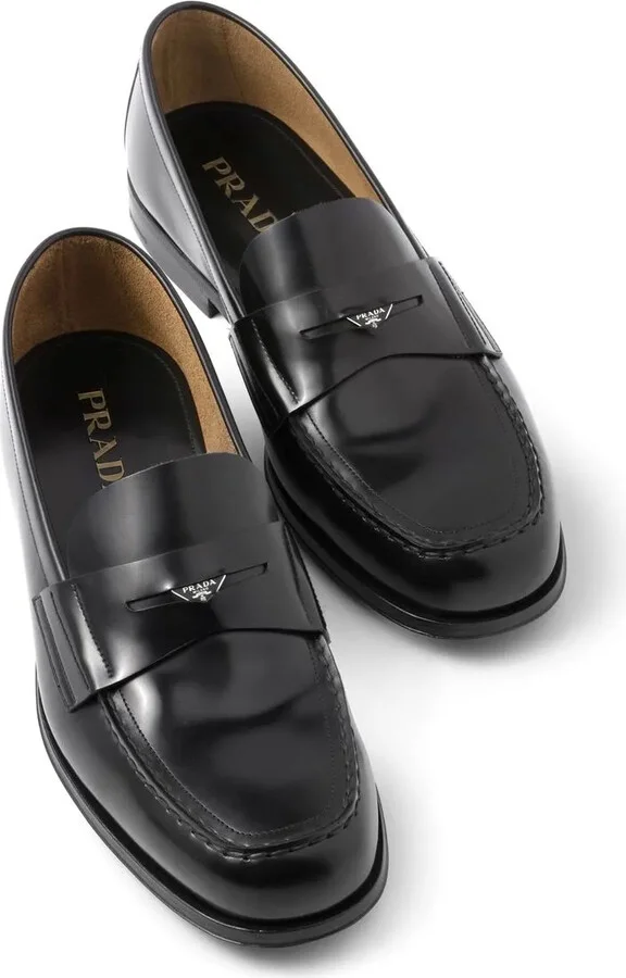 Logo-Plaque Leather Loafers - Image 4