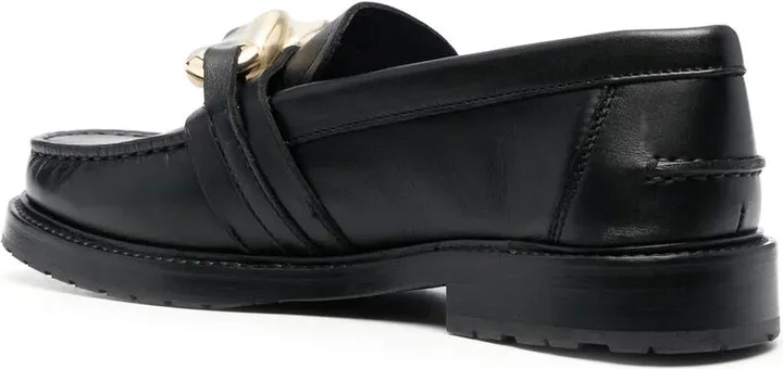 Logo-Plaque Leather Loafers - Image 3