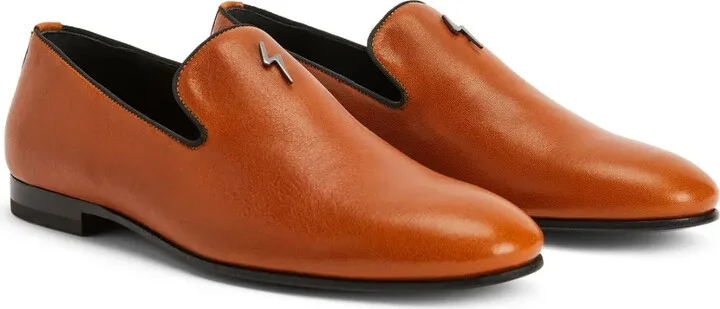 Logo-Plaque Leather Loafers - Image 2