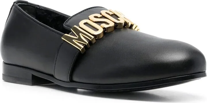 Logo-Plaque Leather Loafers - Image 2