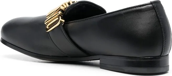 Logo-Plaque Leather Loafers - Image 3