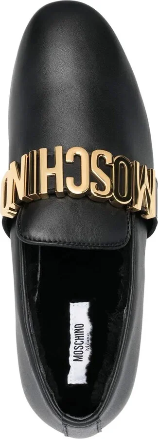 Logo-Plaque Leather Loafers - Image 4
