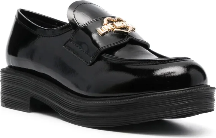 Logo-Plaque Leather Loafers - Image 2