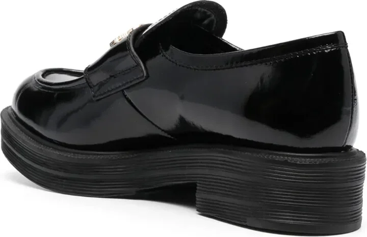 Logo-Plaque Leather Loafers - Image 3