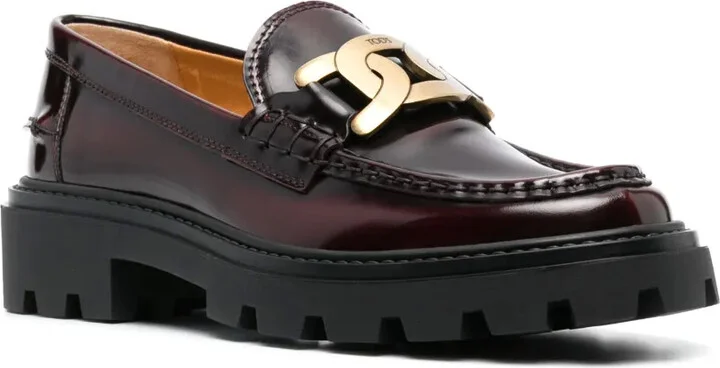 Logo-Plaque Leather Loafers - Image 2