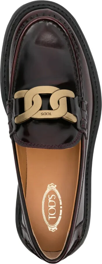 Logo-Plaque Leather Loafers - Image 4