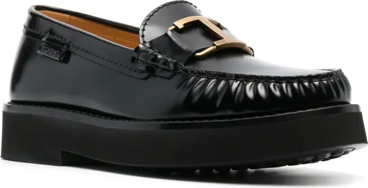 Logo-Plaque Leather Loafers - Image 2