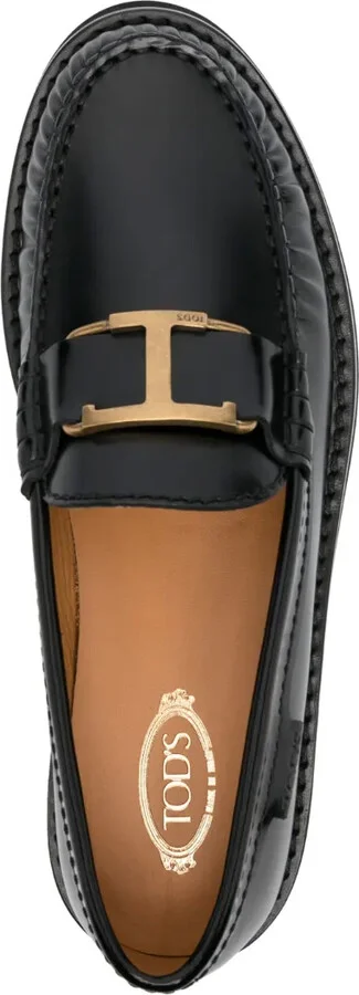 Logo-Plaque Leather Loafers - Image 4