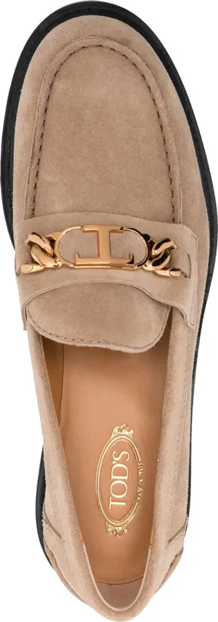 Logo-Plaque Leather Loafers - Image 4