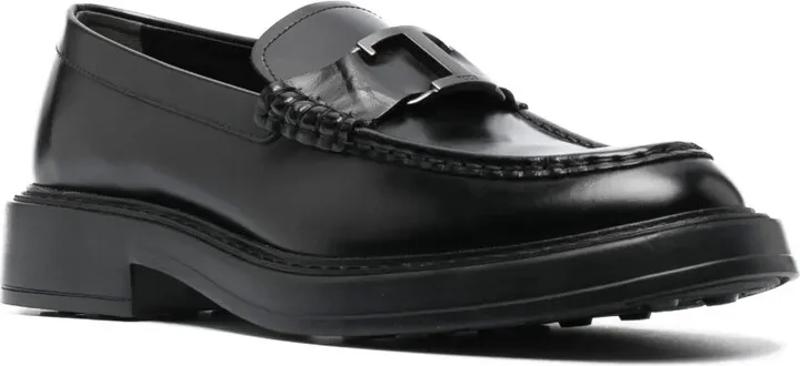 Logo-Plaque Leather Loafers - Image 2