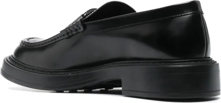 Logo-Plaque Leather Loafers - Image 3