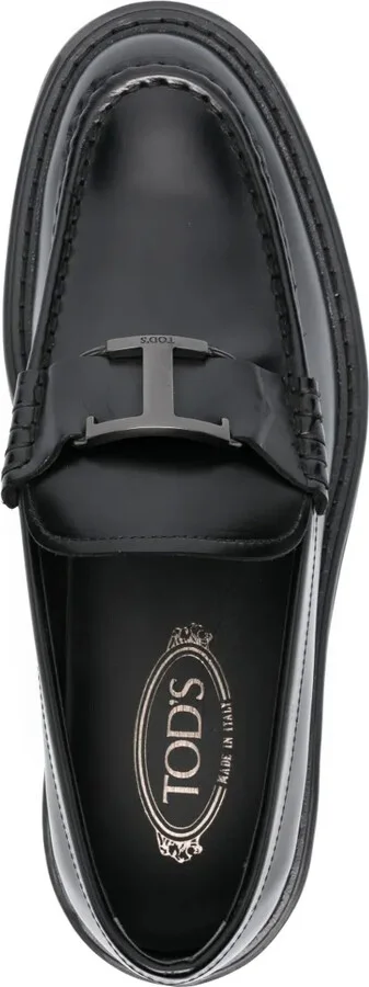 Logo-Plaque Leather Loafers - Image 4