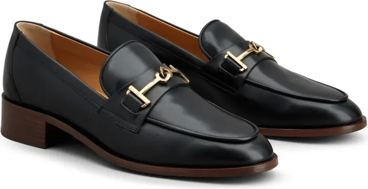 Logo-Plaque Leather Loafers - Image 2