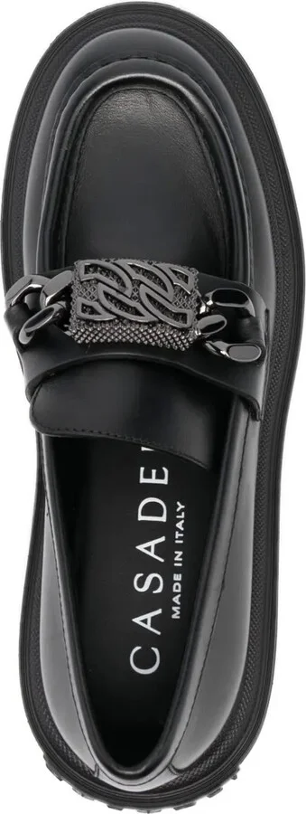 Logo-Plaque Leather Loafers - Image 4