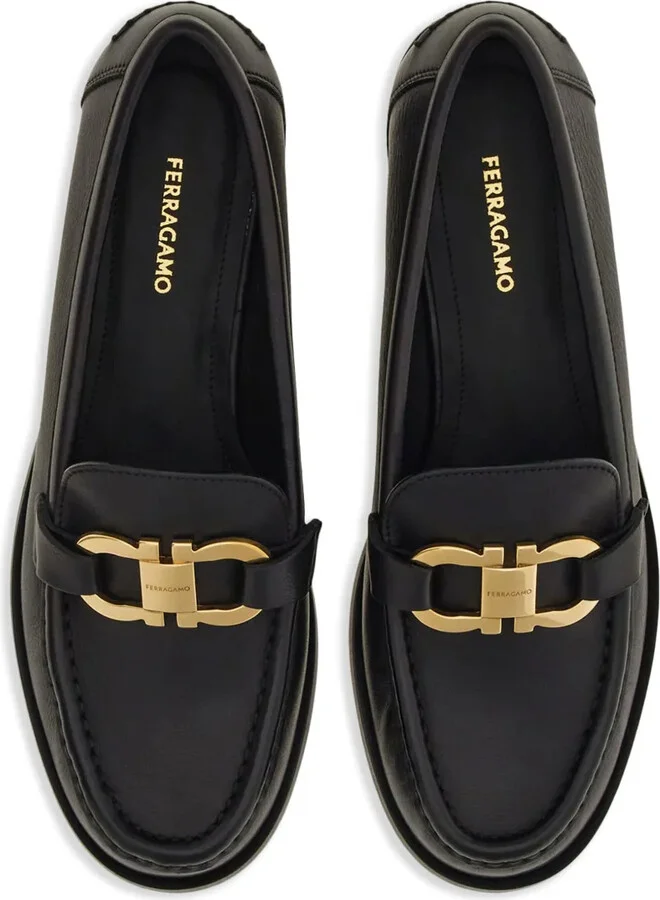 Logo-Plaque Leather Loafers - Image 4
