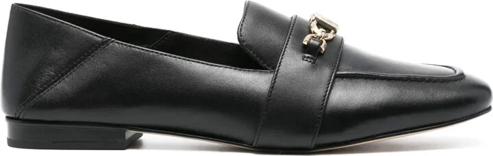 Logo-Plaque Leather Loafers