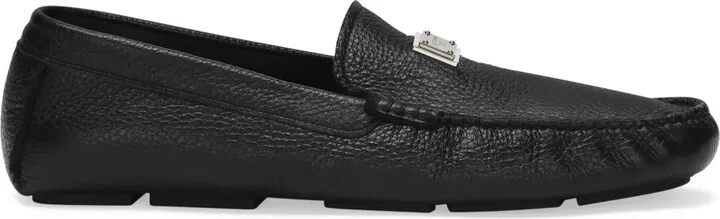 Logo-Plaque Leather Loafers