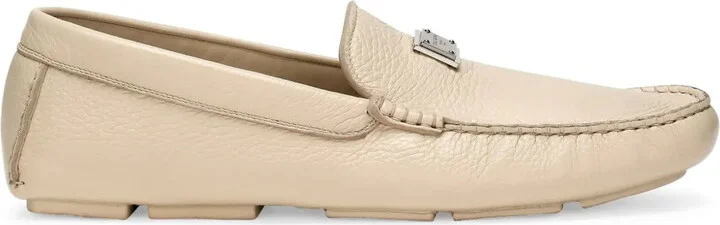 Logo-Plaque Leather Loafers