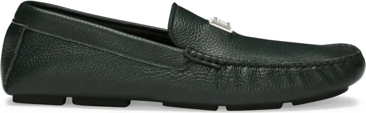 Logo-Plaque Leather Loafers