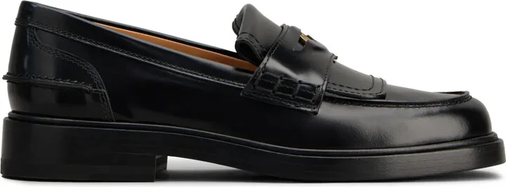 Logo-Plaque Leather Loafers