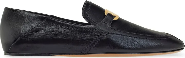 Logo-Plaque Leather Loafers
