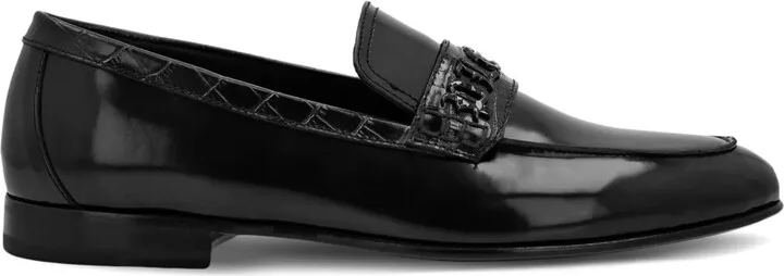 Logo-Plaque Leather Loafers