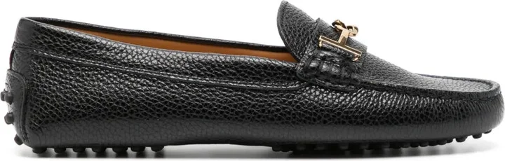 Logo-Plaque Leather Loafers