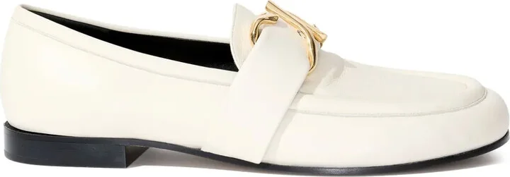 Logo-Plaque Leather Loafers
