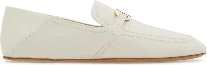 Logo-Plaque Leather Loafers