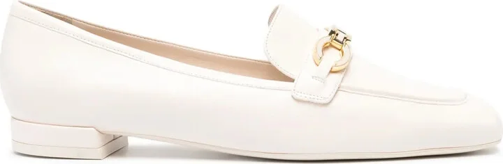 Logo-Plaque Leather Loafers