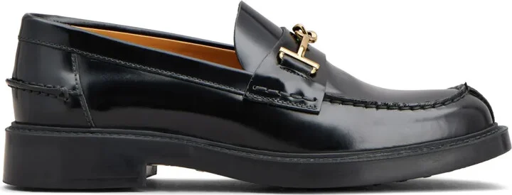 Logo-Plaque Leather Loafers