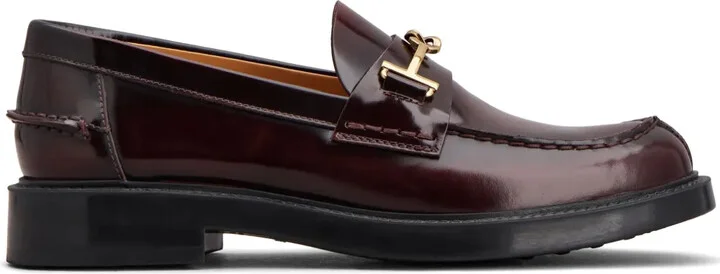Logo-Plaque Leather Loafers