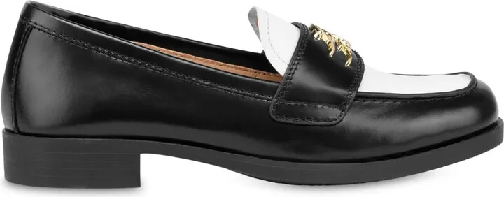 Logo-Plaque Leather Loafers