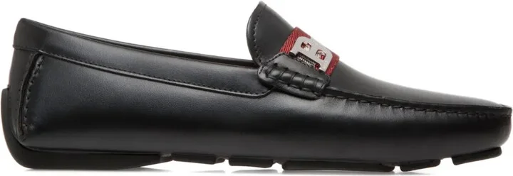 Logo-Plaque Leather Loafers