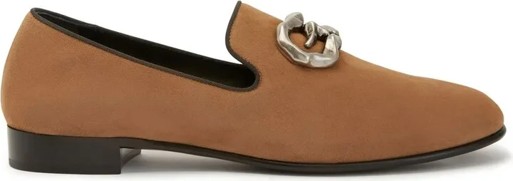 Logo-Plaque Leather Loafers