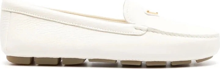 Logo-Plaque Leather Loafers