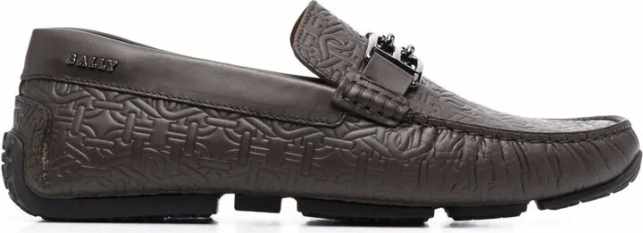 Logo-Plaque Leather Loafers