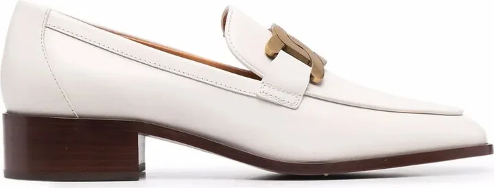 Logo-Plaque Leather Loafers