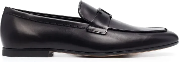Logo-Plaque Leather Loafers