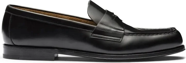 Logo-Plaque Leather Loafers