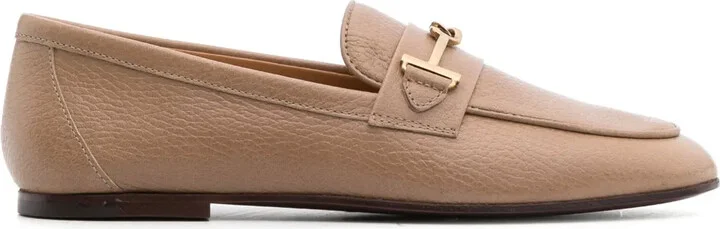 Logo-Plaque Leather Loafers