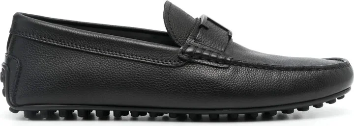 Logo-Plaque Leather Loafers