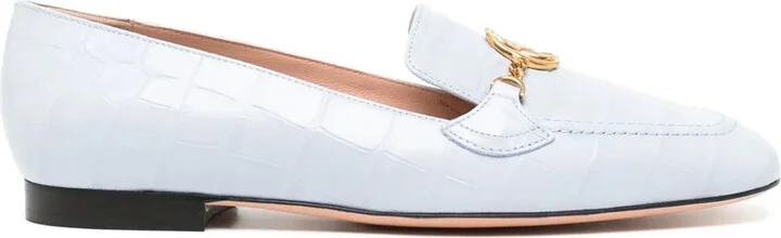 Logo-Plaque Leather Loafers