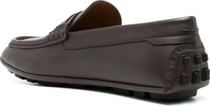 Logo-Plaque Leather Moccasins - Image 3