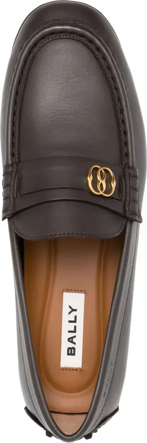 Logo-Plaque Leather Moccasins - Image 4