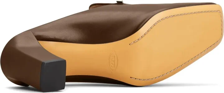 Logo-Plaque Leather Mules - Image 4